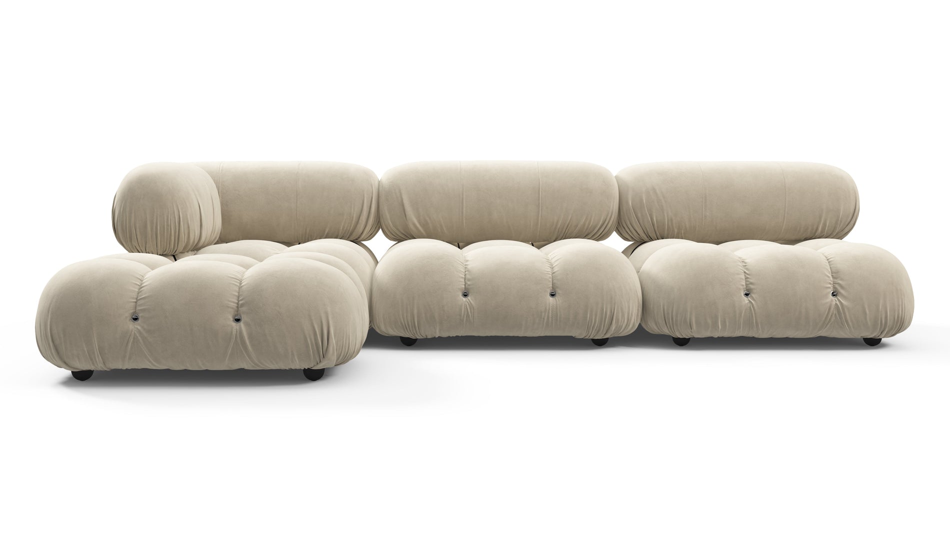 Bellini SectionalEggshell Vegan Suede