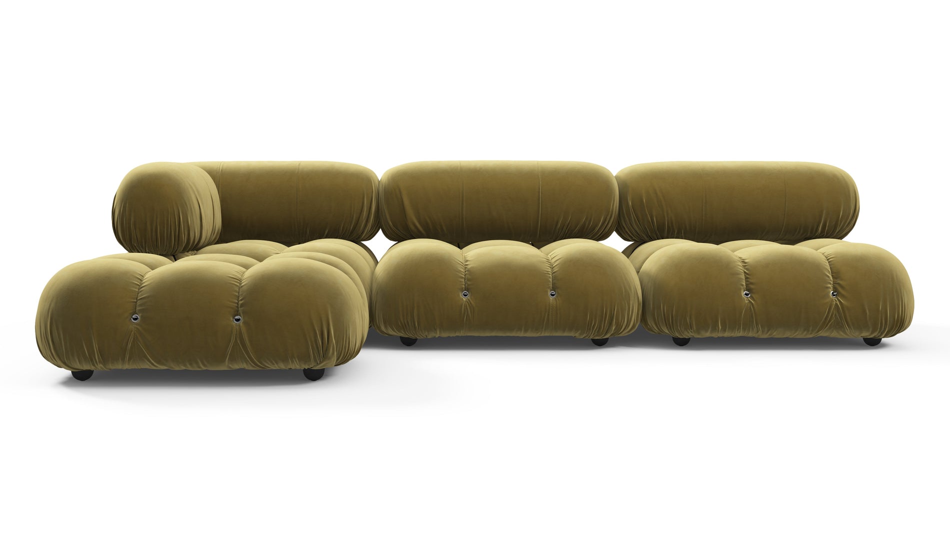 Bellini SectionalOlive Gold Velvet