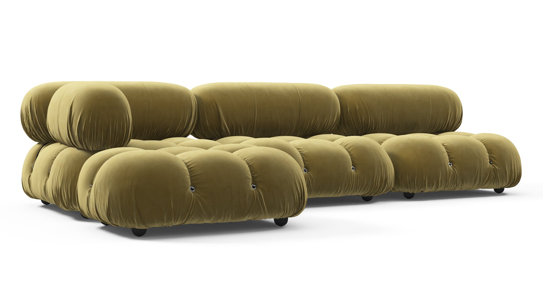 Bellini SectionalOlive Gold Velvet