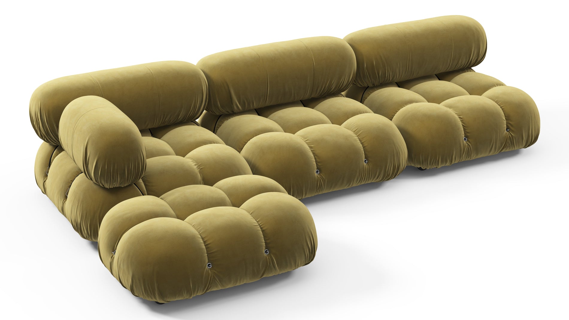 Bellini SectionalOlive Gold Velvet