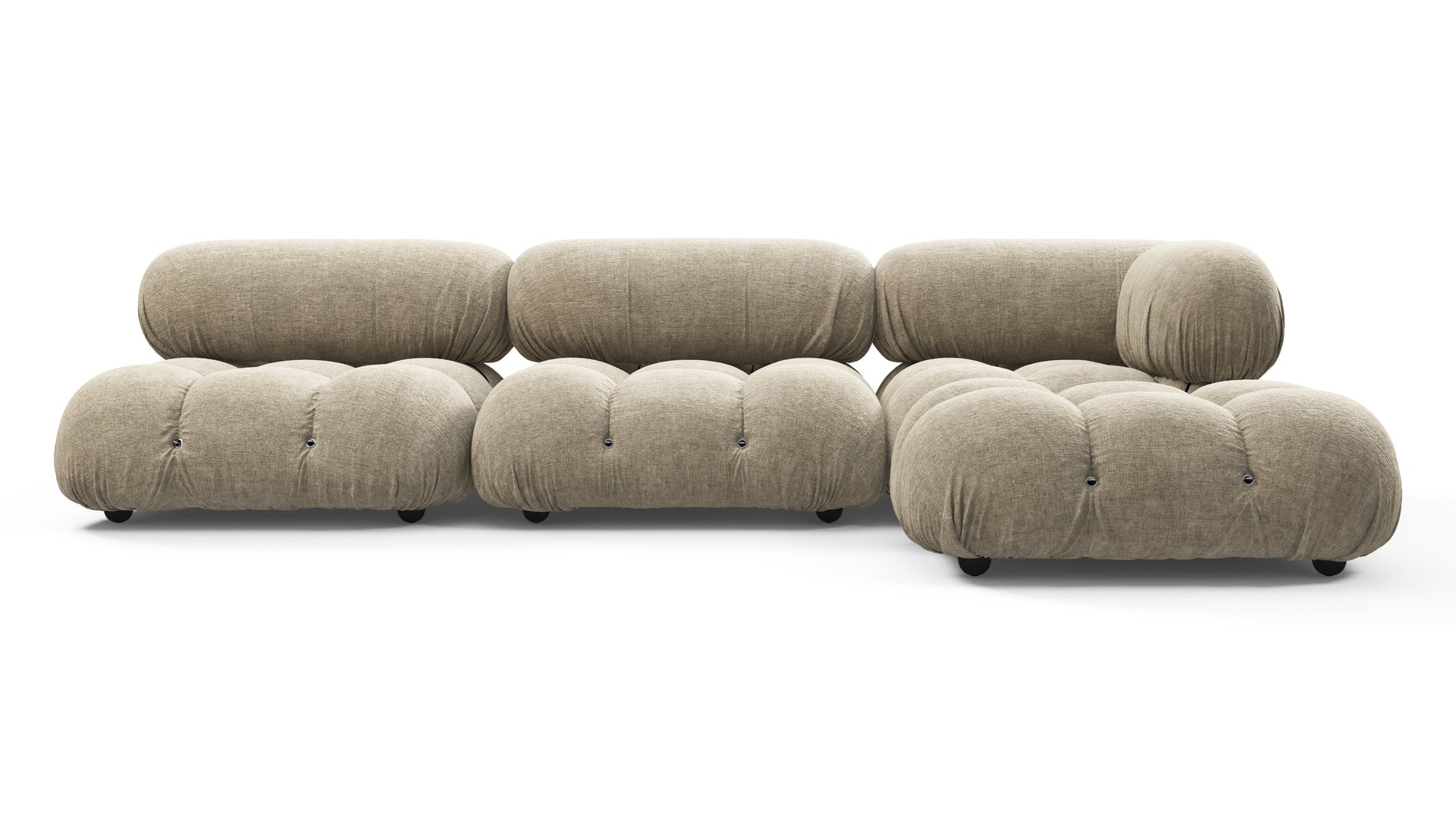 Bellini SectionalBeige Gray Chenille