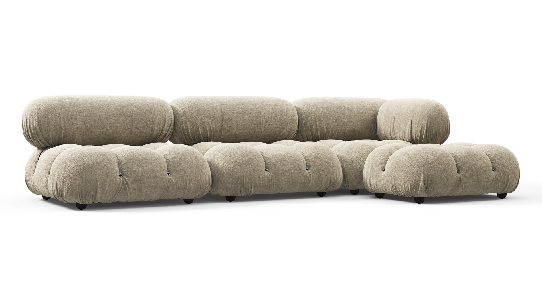 Bellini SectionalBeige Gray Chenille