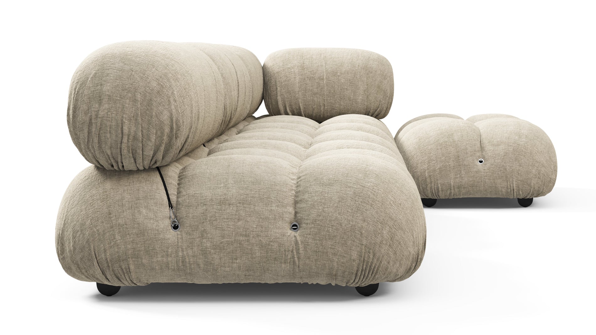 Bellini SectionalBeige Gray Chenille