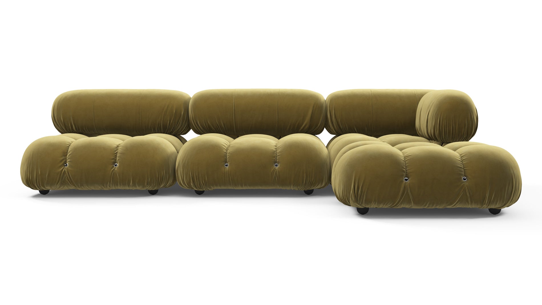 Bellini SectionalOlive Gold Velvet