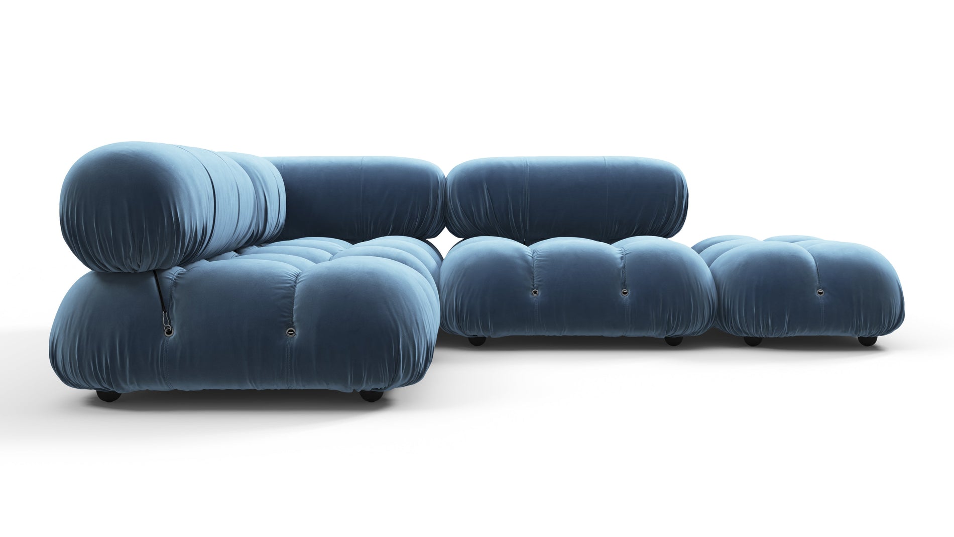 Bellini SectionalAegean Blue Velvet