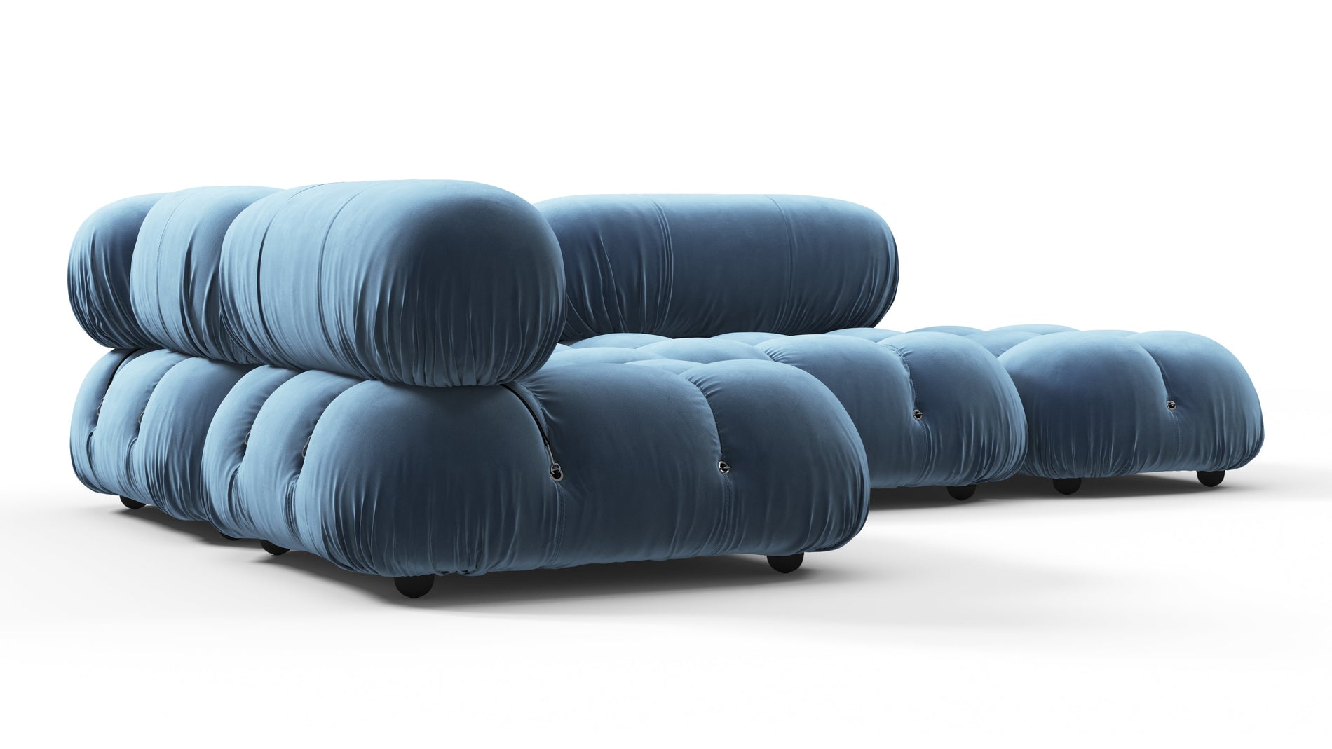 Bellini SectionalAegean Blue Velvet