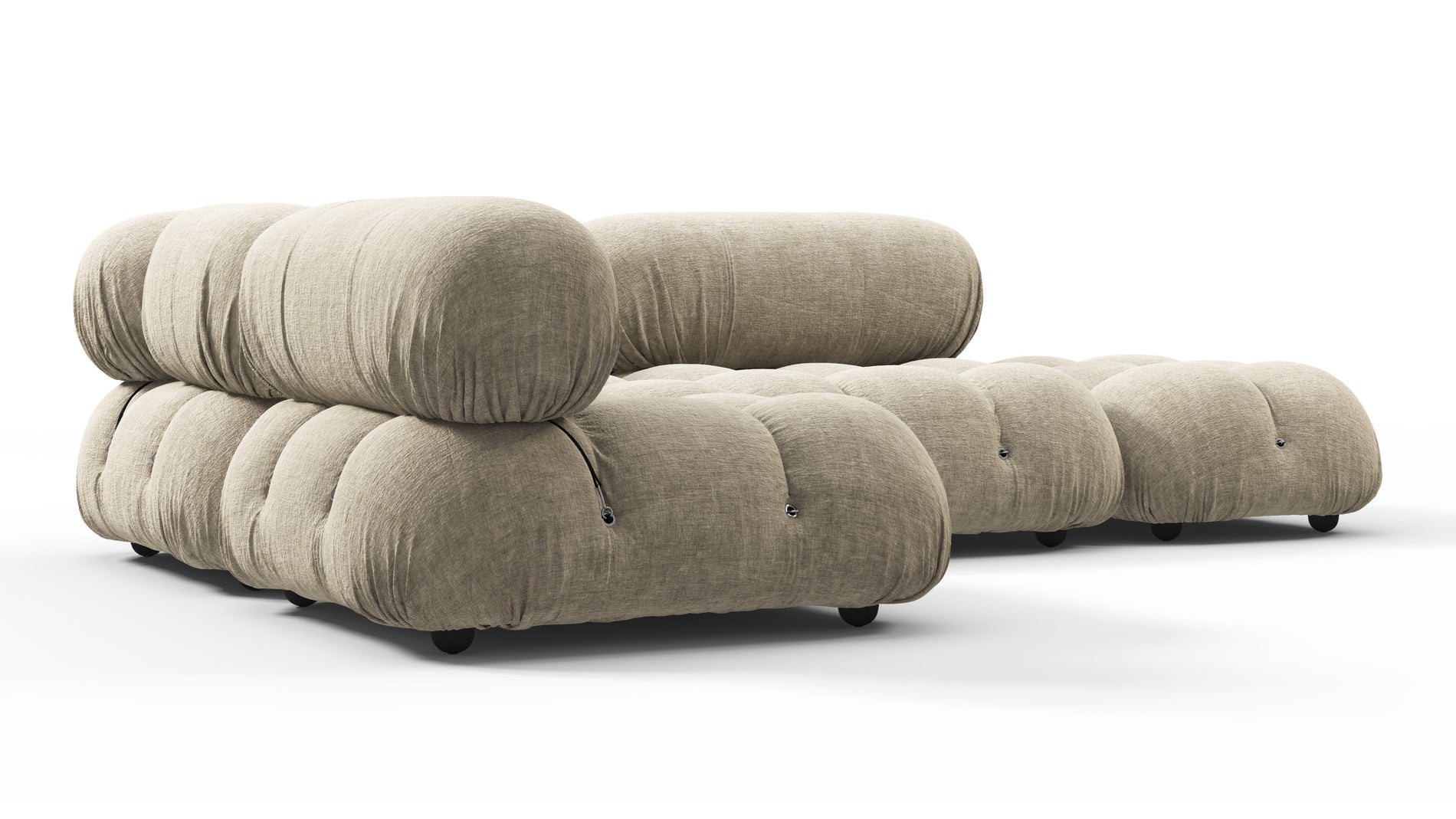 Bellini SectionalBeige Gray Chenille
