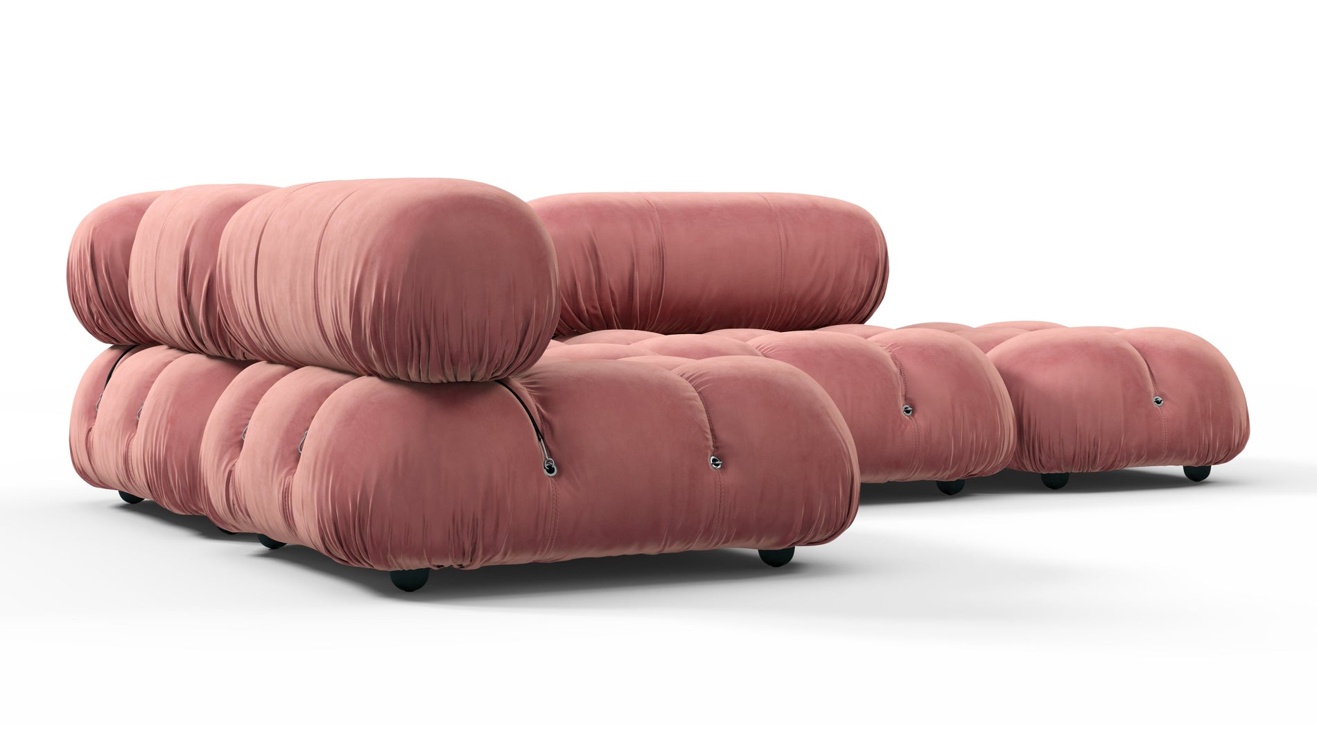 Bellini SectionalBlush Pink Velvet