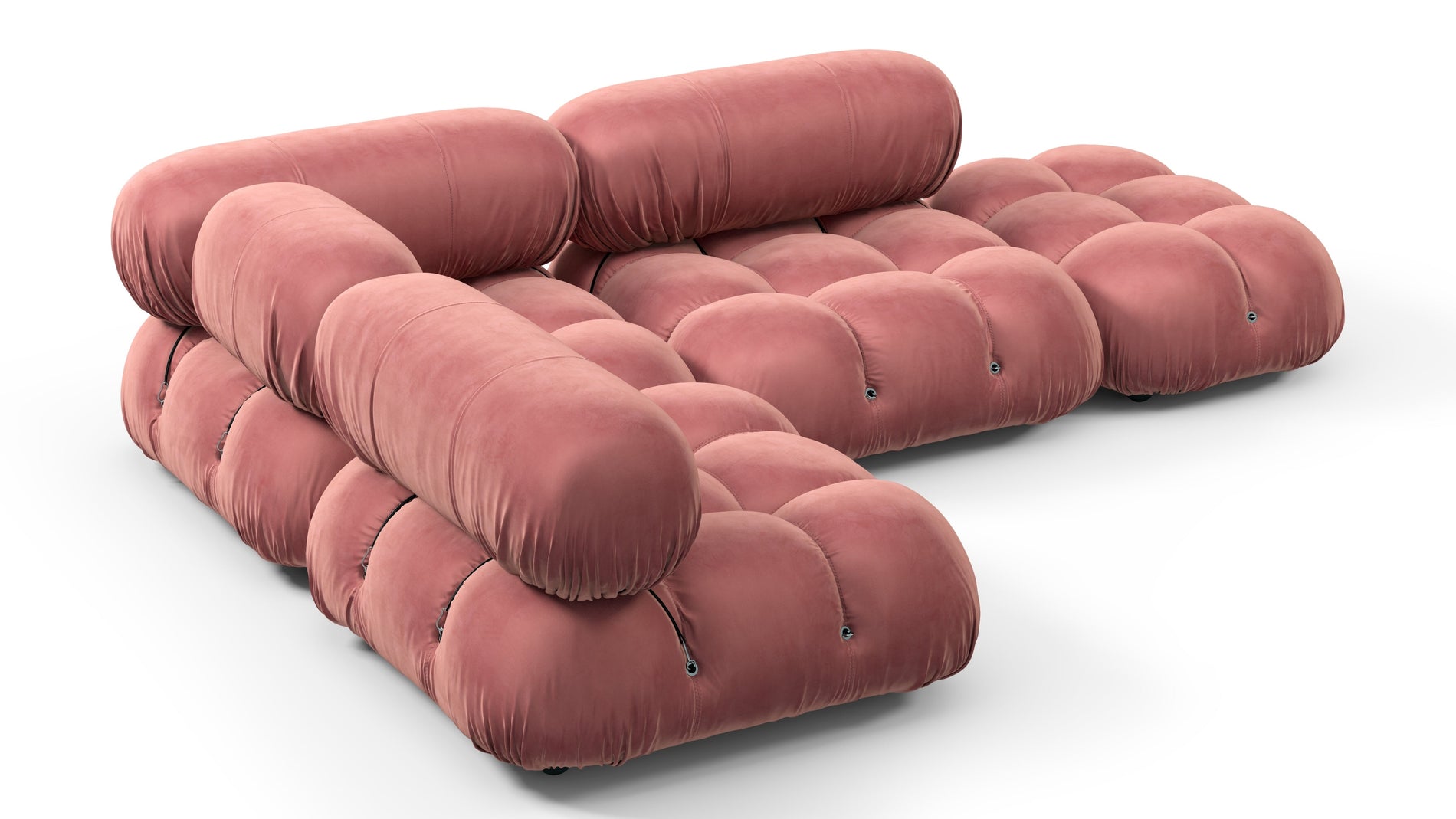 Bellini SectionalBlush Pink Velvet