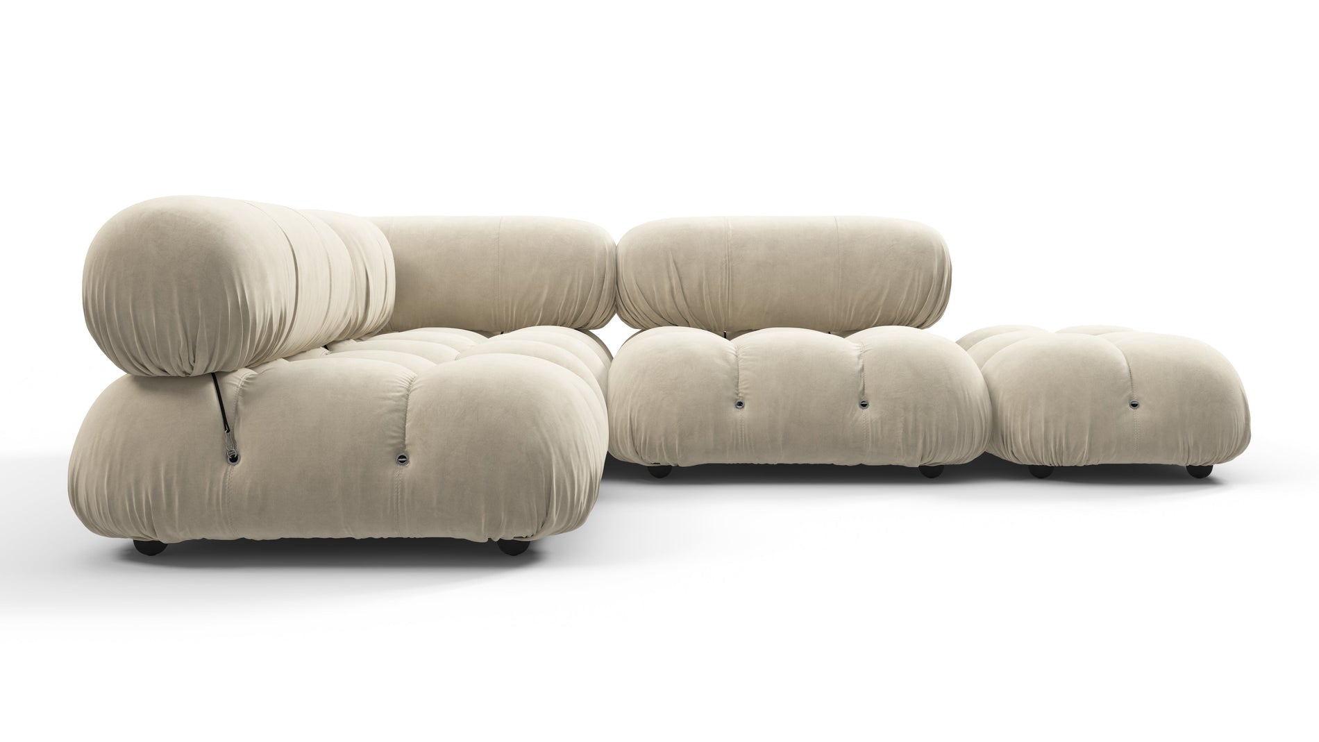 Bellini SectionalEggshell Vegan Suede