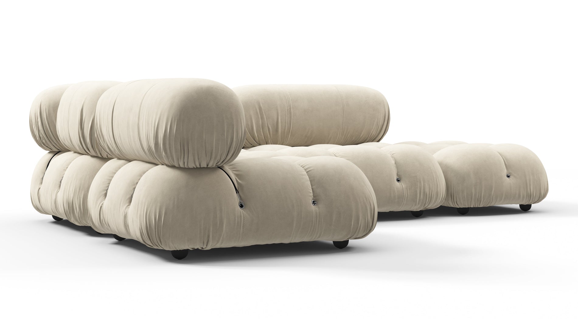 Bellini SectionalEggshell Vegan Suede