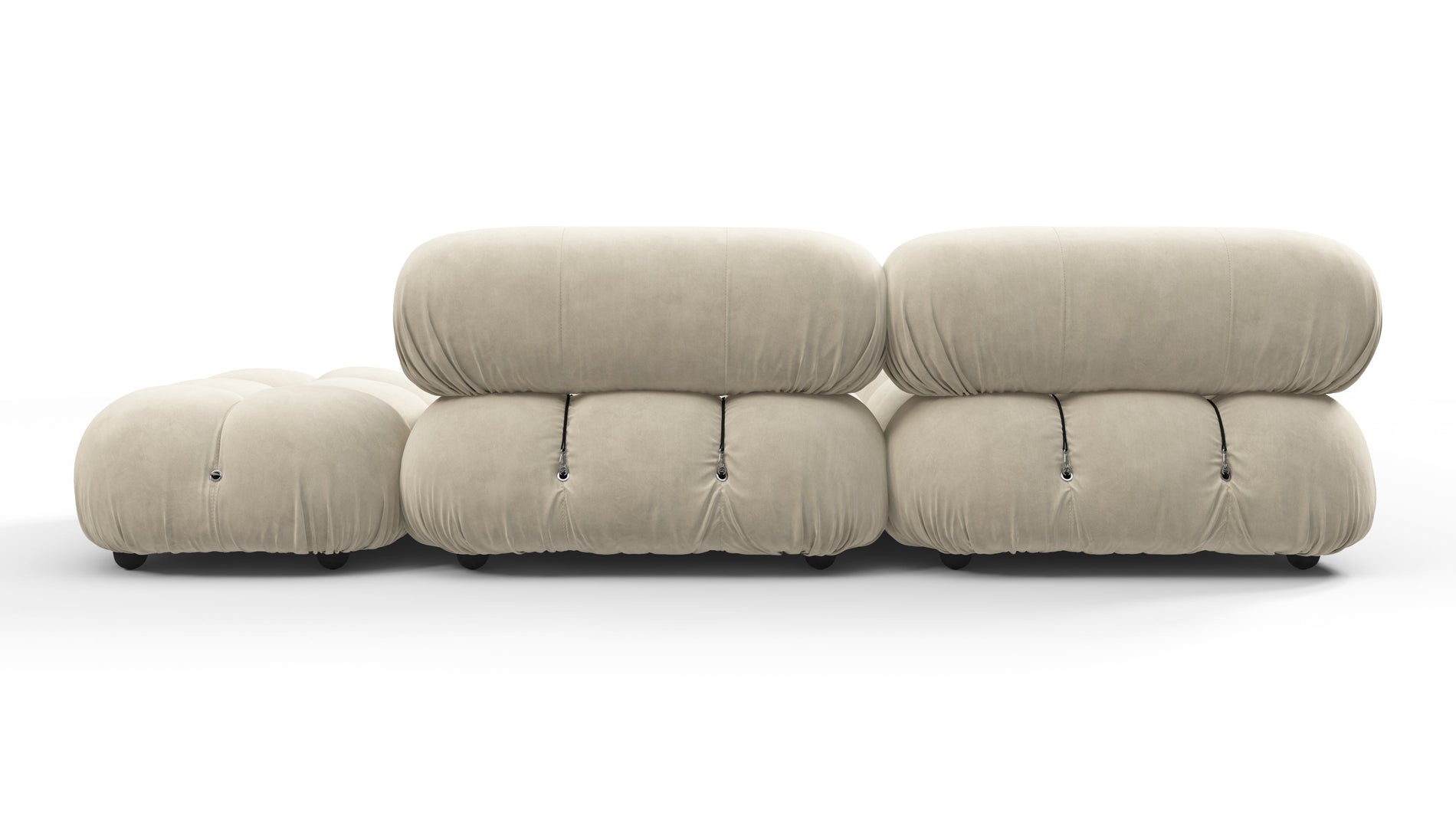 Bellini SectionalEggshell Vegan Suede