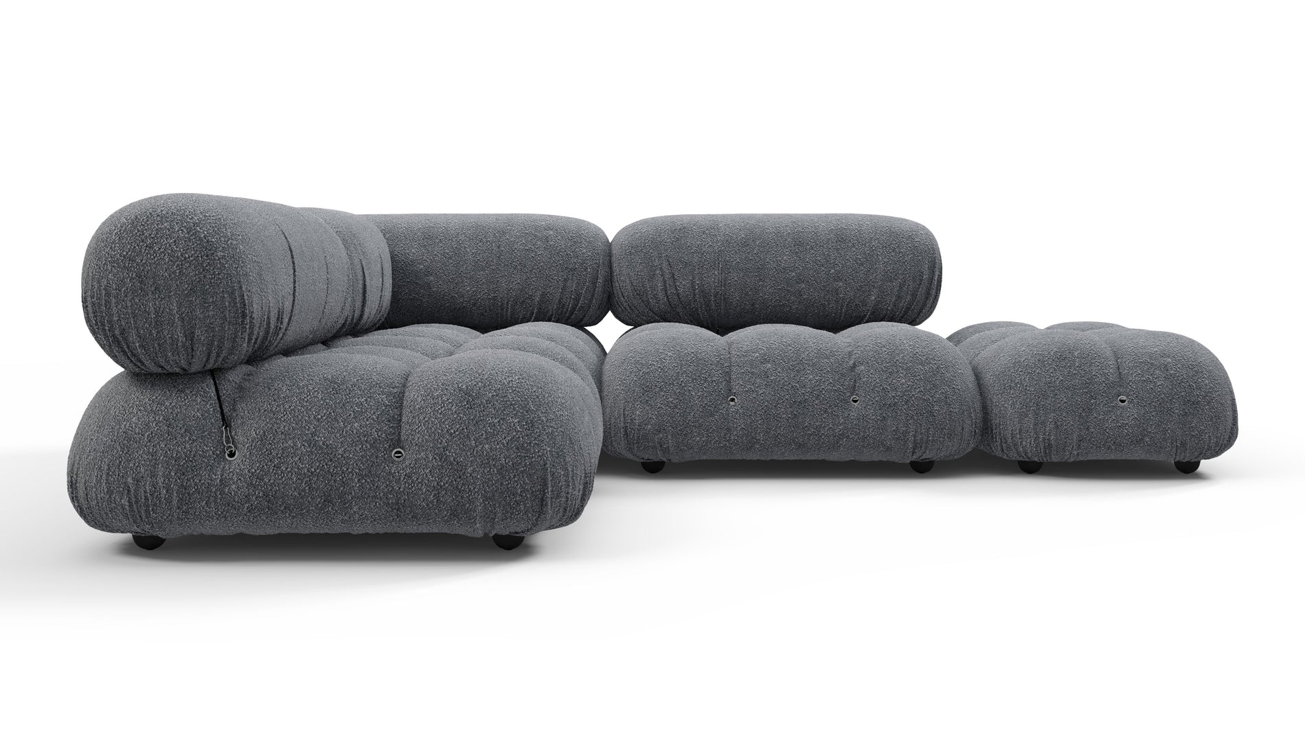 Bellini SectionalGray Boucle