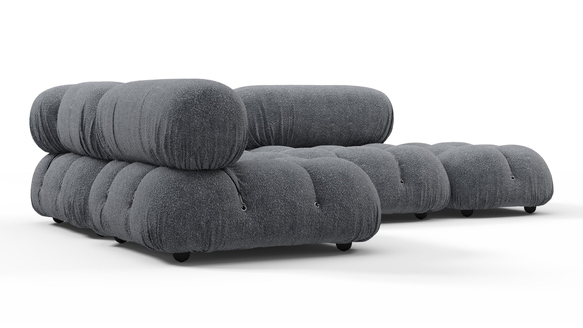 Bellini SectionalGray Boucle