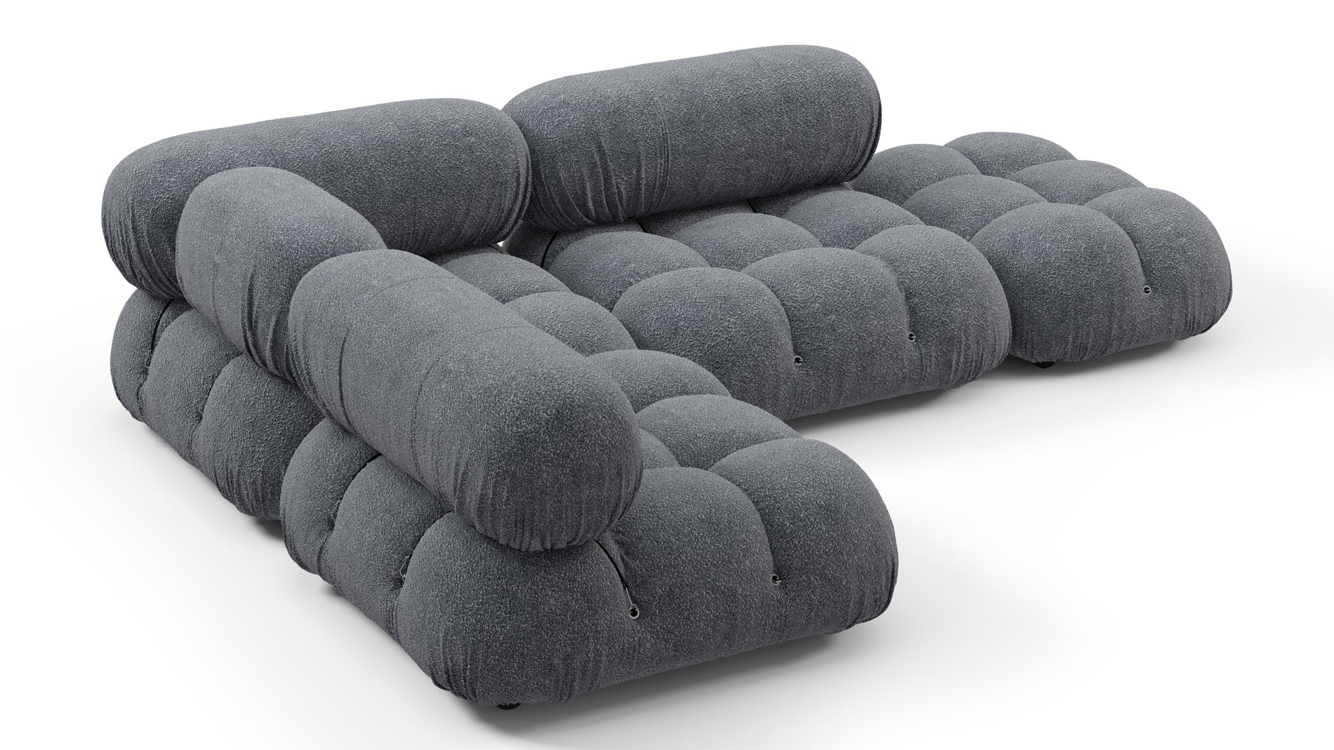 Bellini SectionalGray Boucle