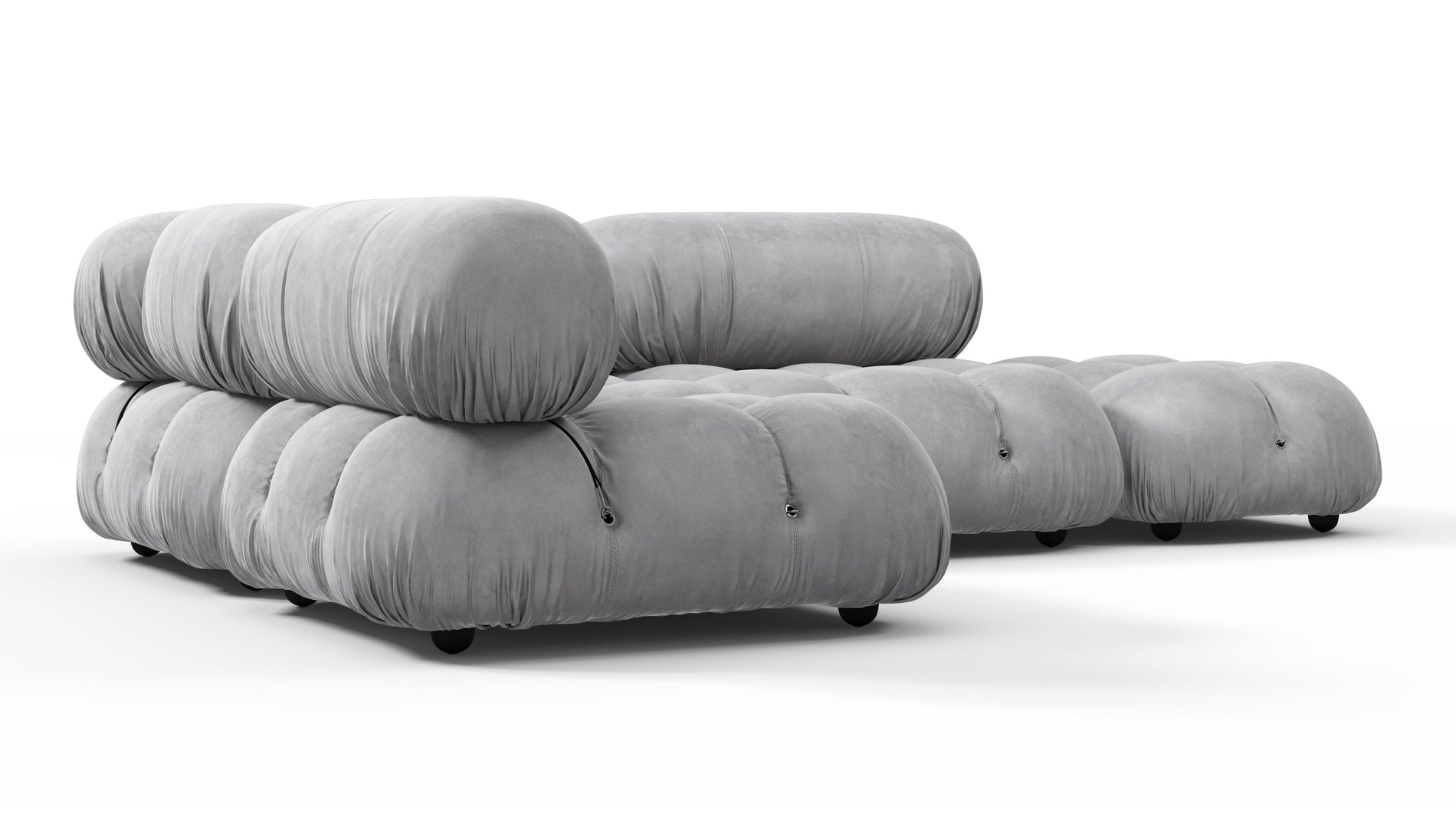 Bellini SectionalLight Gray Velvet