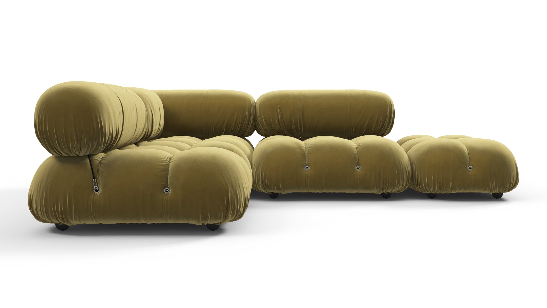 Bellini SectionalOlive Gold Velvet