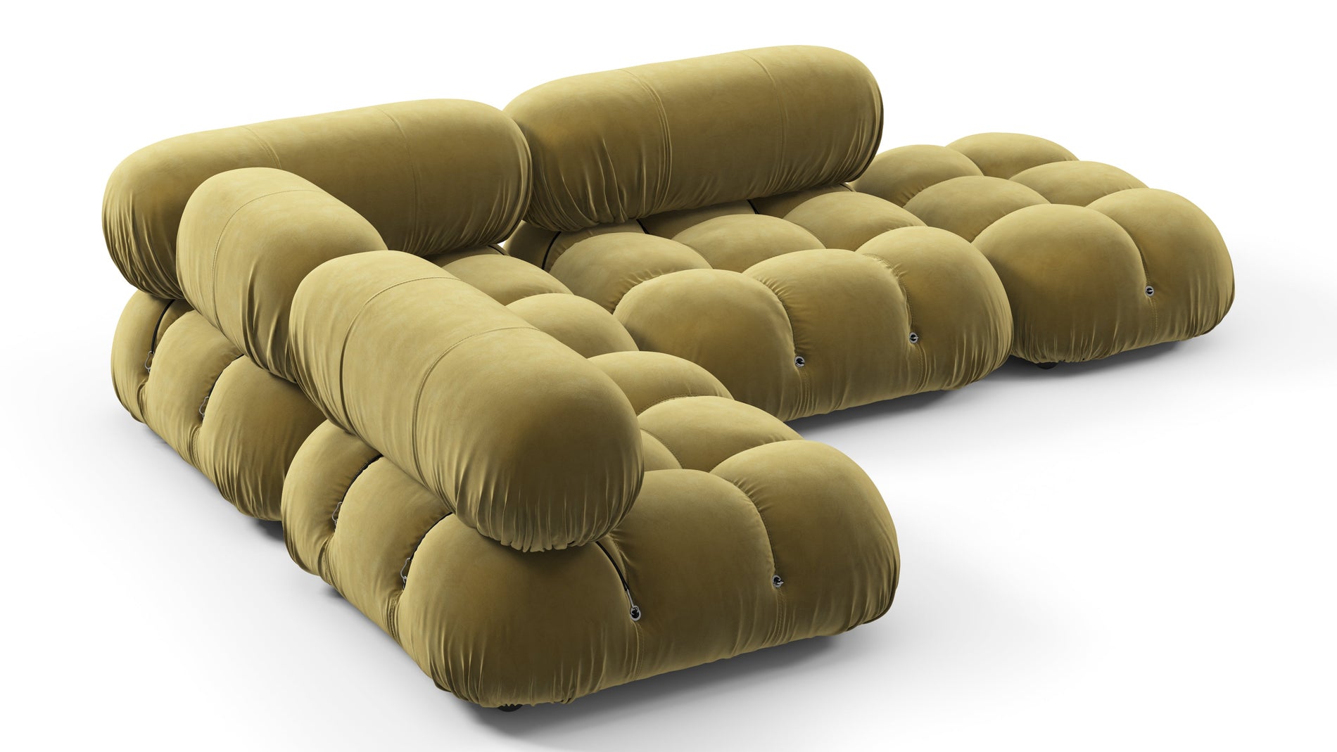 Bellini SectionalOlive Gold Velvet