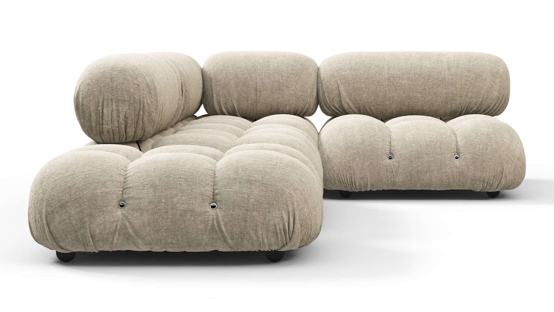 Bellini SectionalBeige Grey Chenille