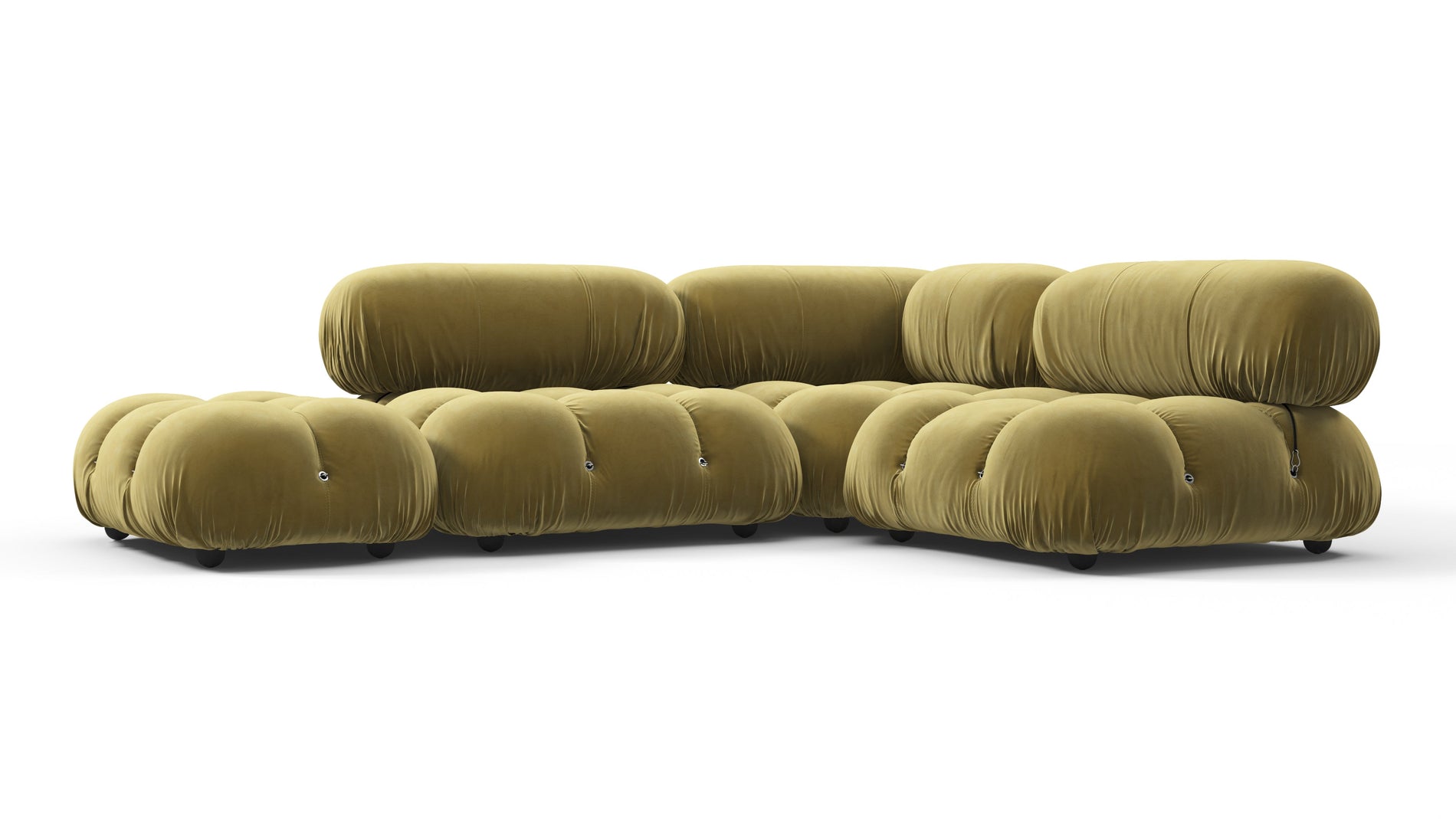Bellini SectionalOliven Gold Samt