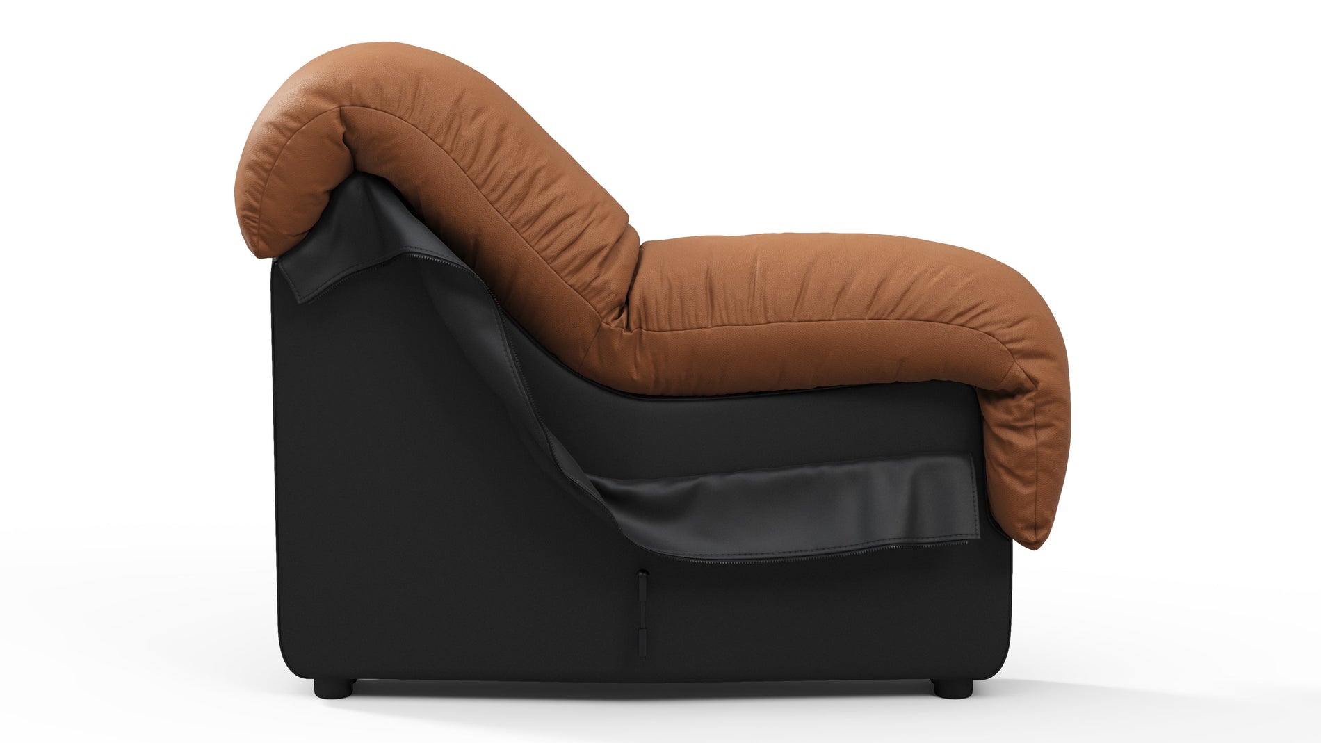 DS 600Vintage Tan and Black Vegan Leather