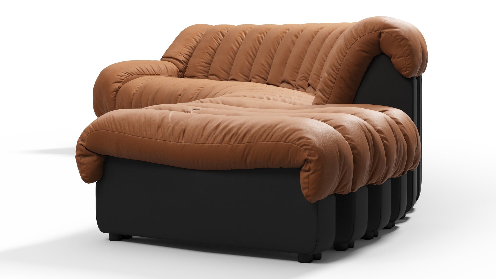DS 600Vintage Tan and Black Vegan Leather