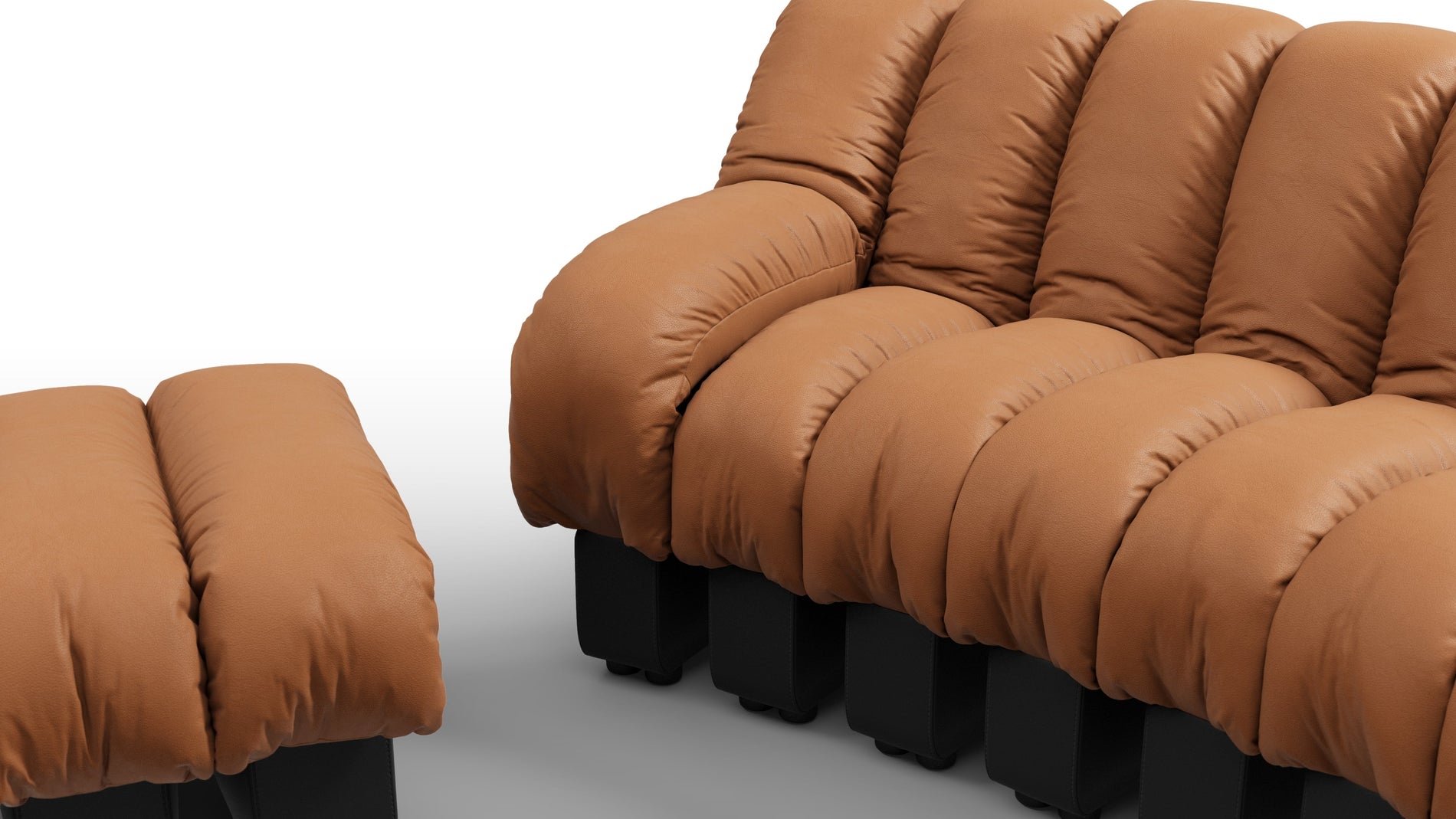 DS 600Vintage Tan and Black Vegan Leather