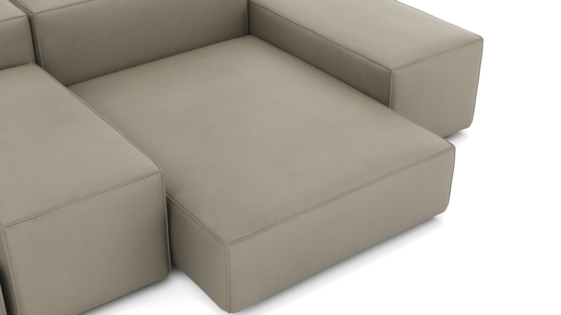 ExtrasoftBeige Gray Vegan Leather