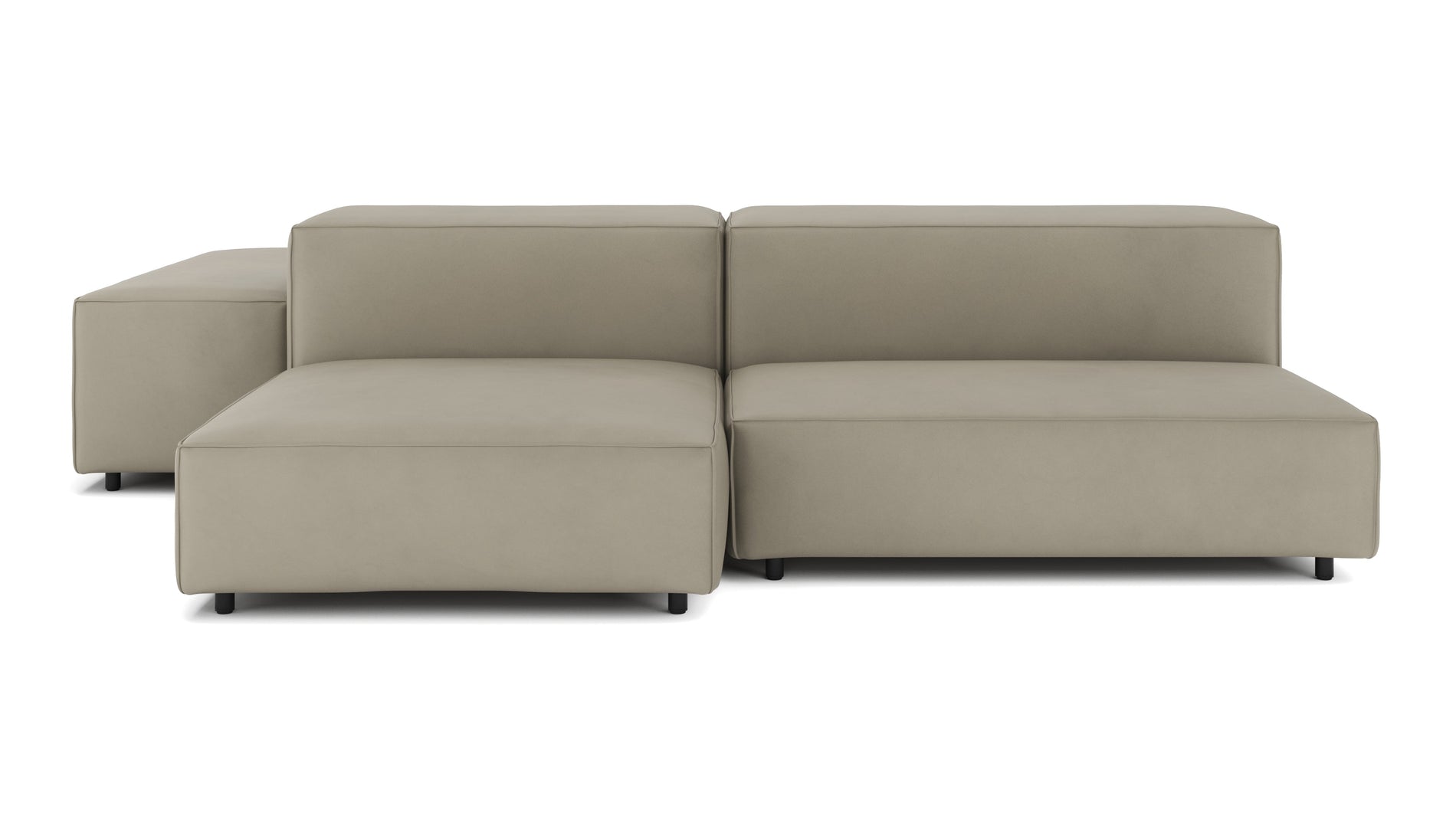 ExtrasoftBeige Gray Vegan Leather