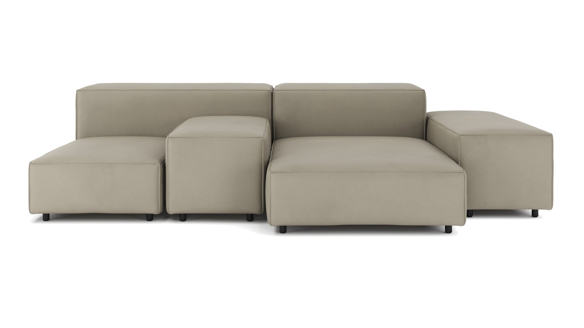 ExtrasoftBeige Gray Vegan Leather