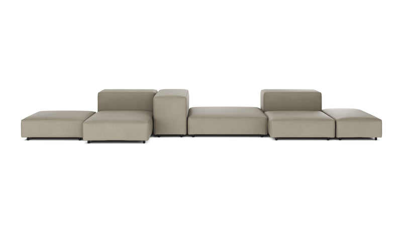 ExtrasoftBeige Gray Vegan Leather