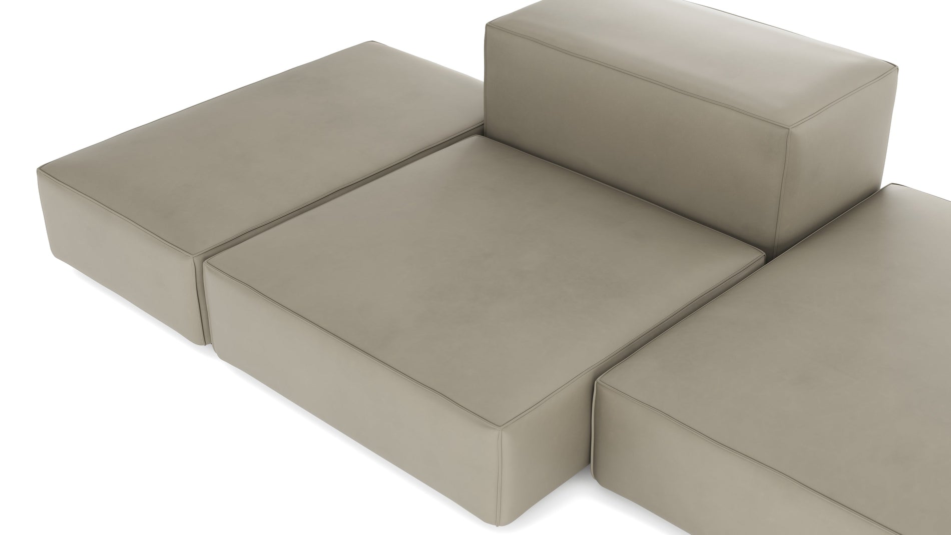 ExtrasoftBeige Gray Vegan Leather