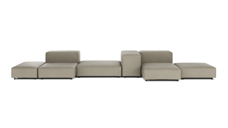 ExtrasoftBeige Gray Vegan Leather