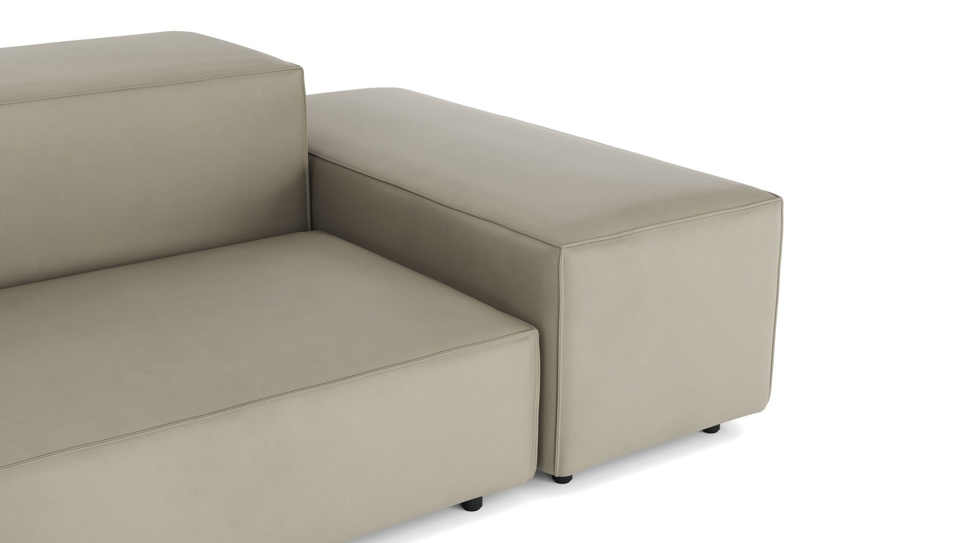 ExtrasoftBeige Gray Vegan Leather