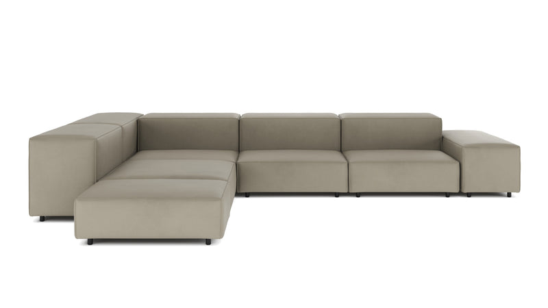 ExtrasoftBeige Gray Vegan Leather