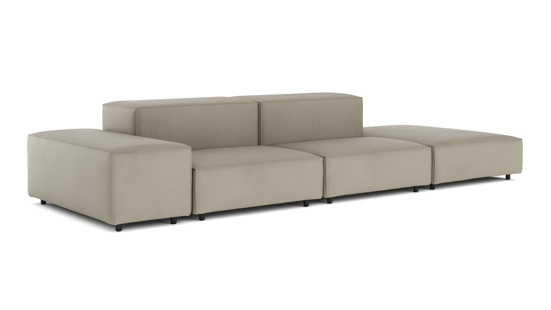 ExtrasoftBeige Gray Vegan Leather