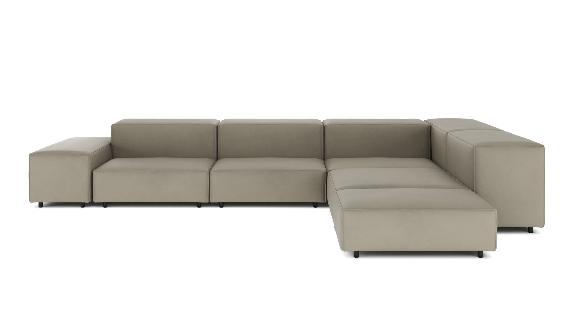 ExtrasoftBeige Gray Vegan Leather