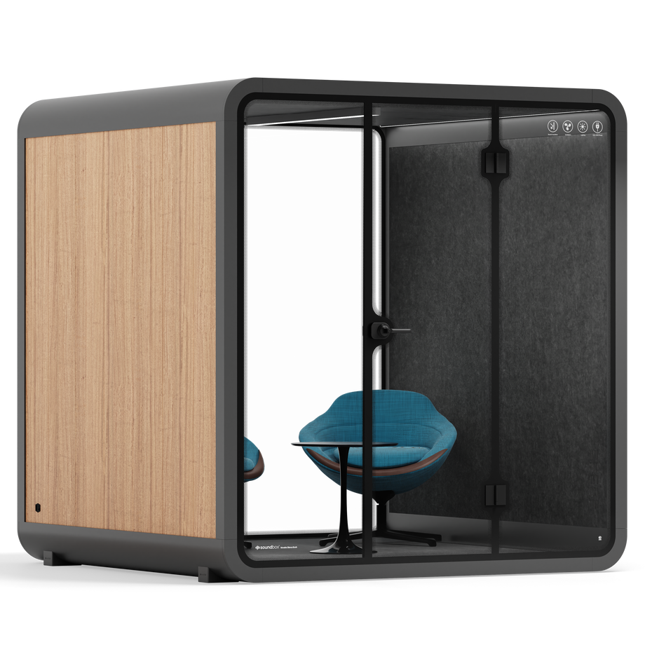 Cabina de reuniones Quell - 6 personasWooden / Dark Grey / Furniture Set 2