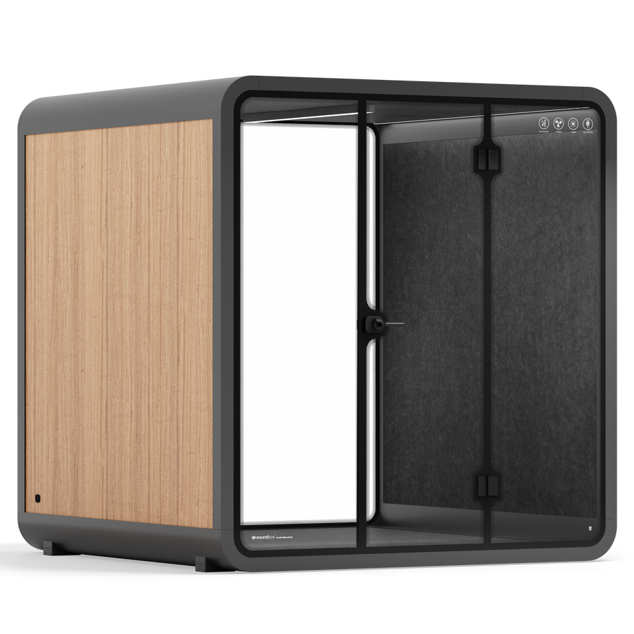 Cabina de reuniones Quell - 6 personasWooden / Dark Grey / No Furniture