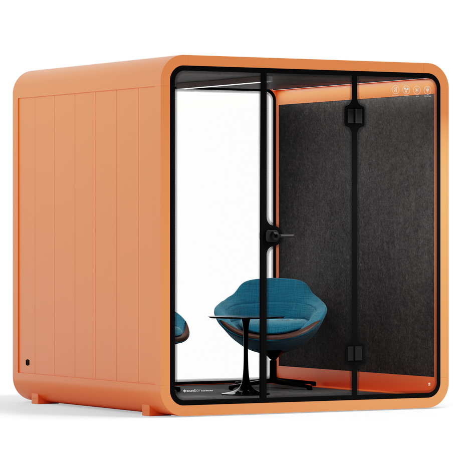 Cabina de reuniones Quell - 6 personasOrange / Dark Grey / Furniture Set 2
