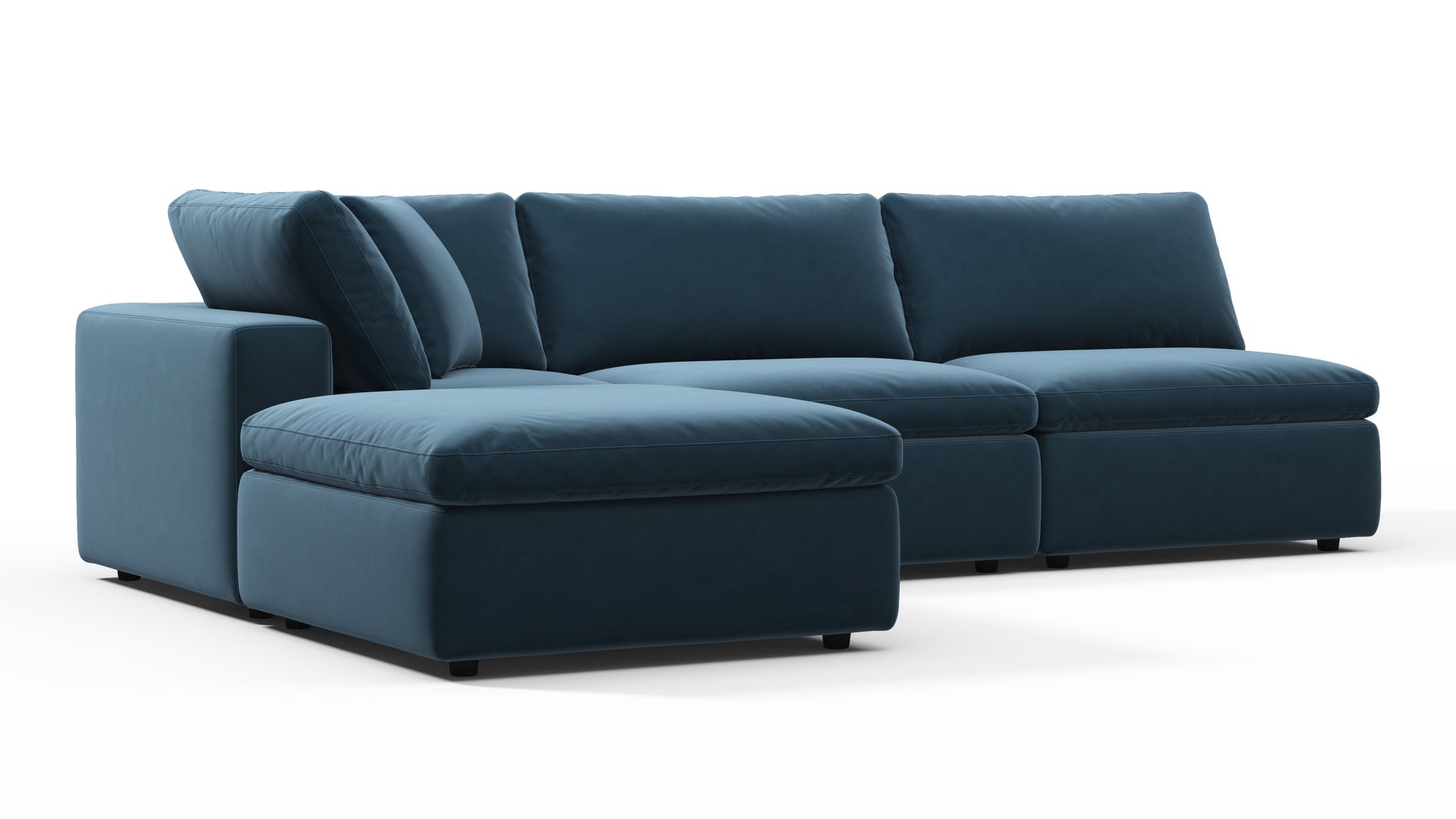 HimmelPreußisch blauer Luxus -Samt
