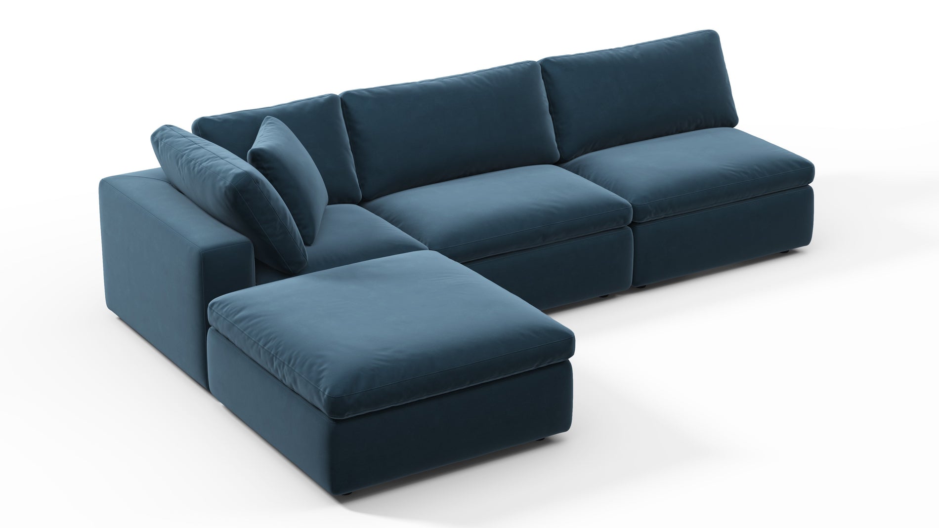 HimmelPreußisch blauer Luxus -Samt