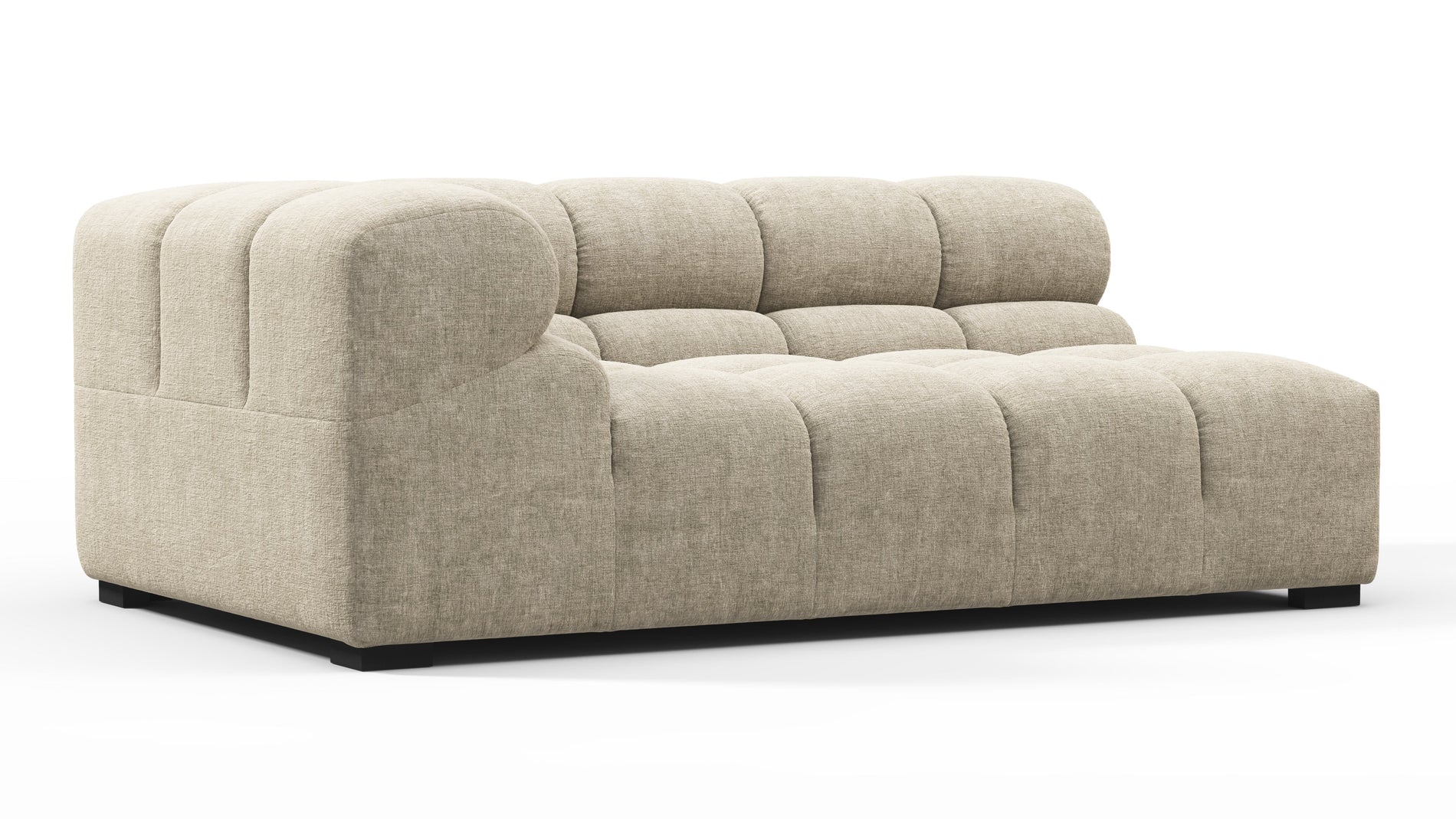 TuftyBeige Gray Chenille