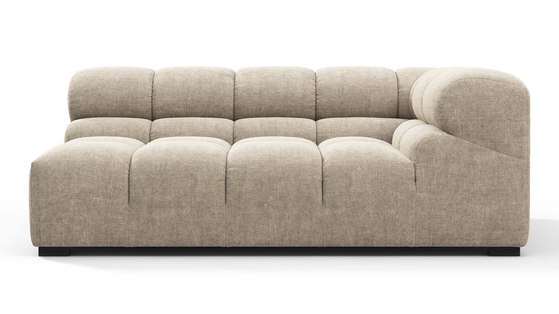 TuftyBeige Gray Chenille