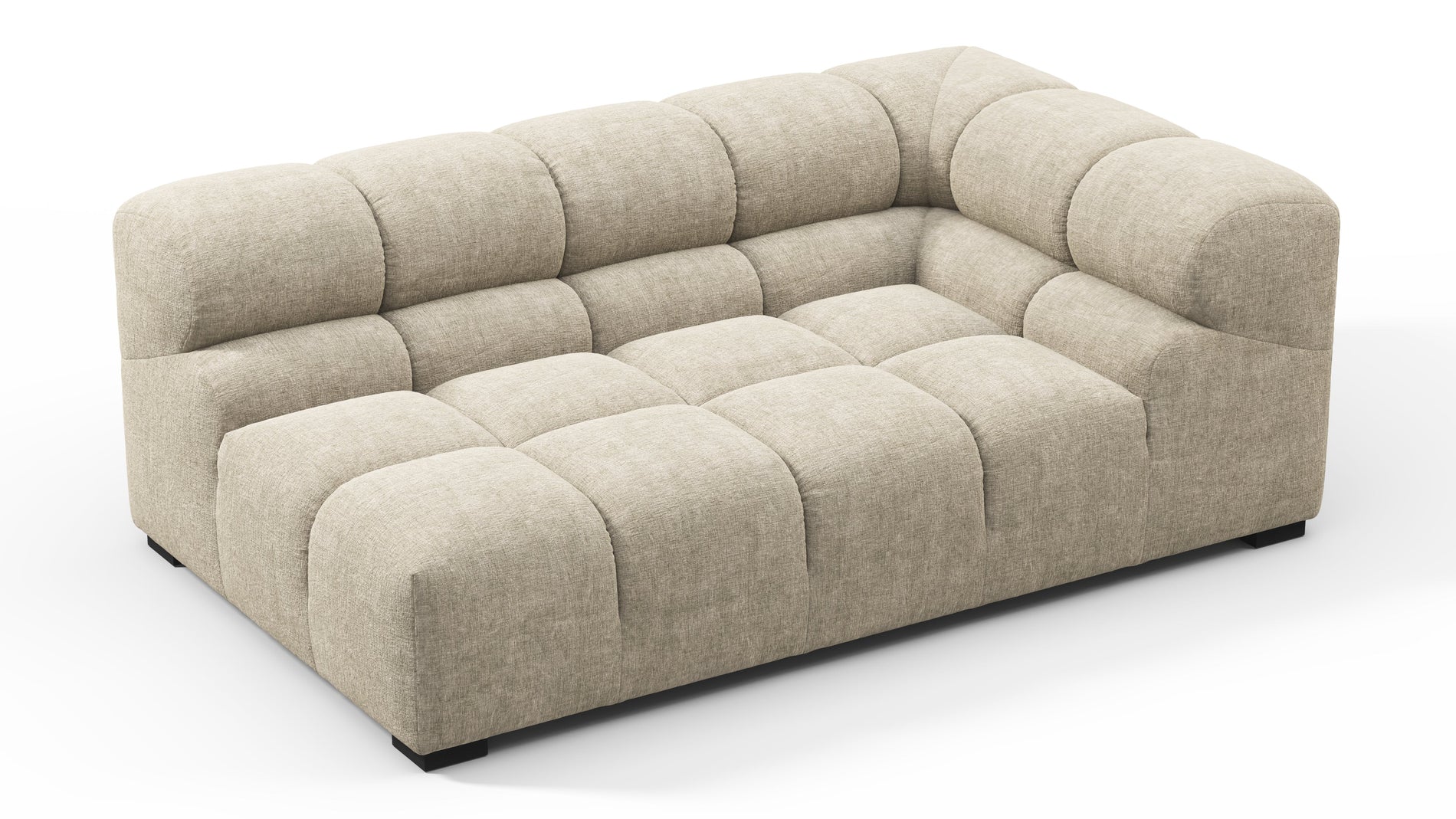 TuftyBeige Gray Chenille