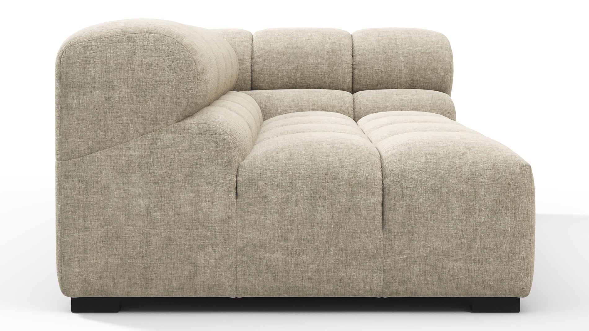 TuftyBeige Gray Chenille