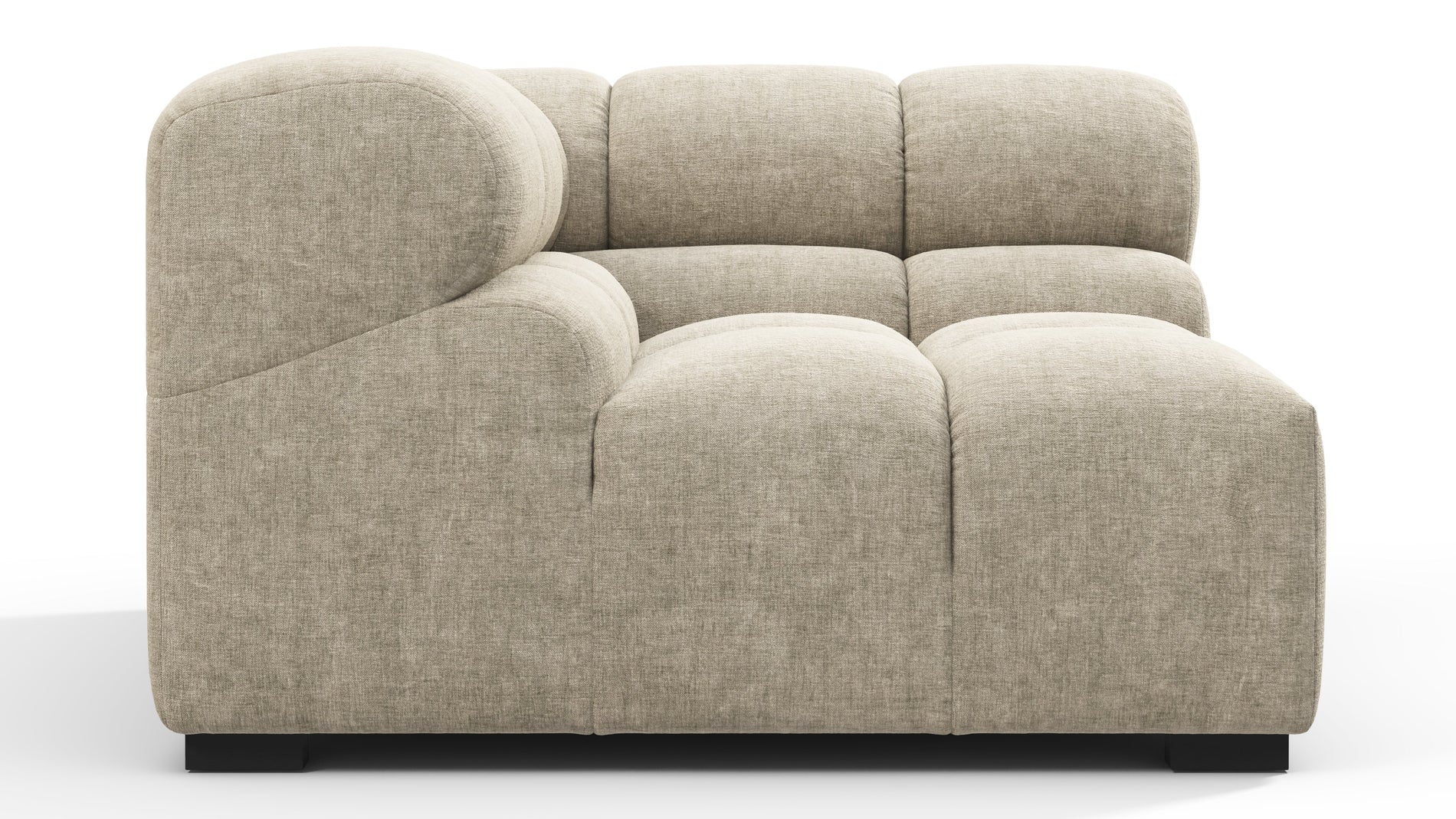 TuftyBeige Gray Chenille