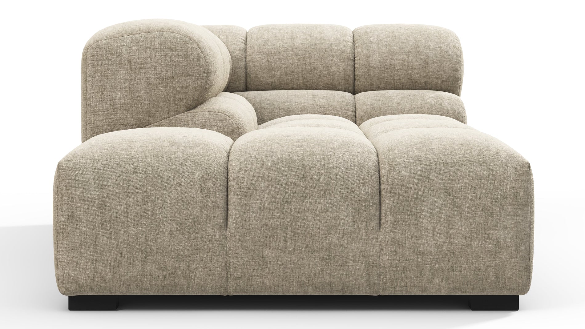 TuftyBeige Gray Chenille