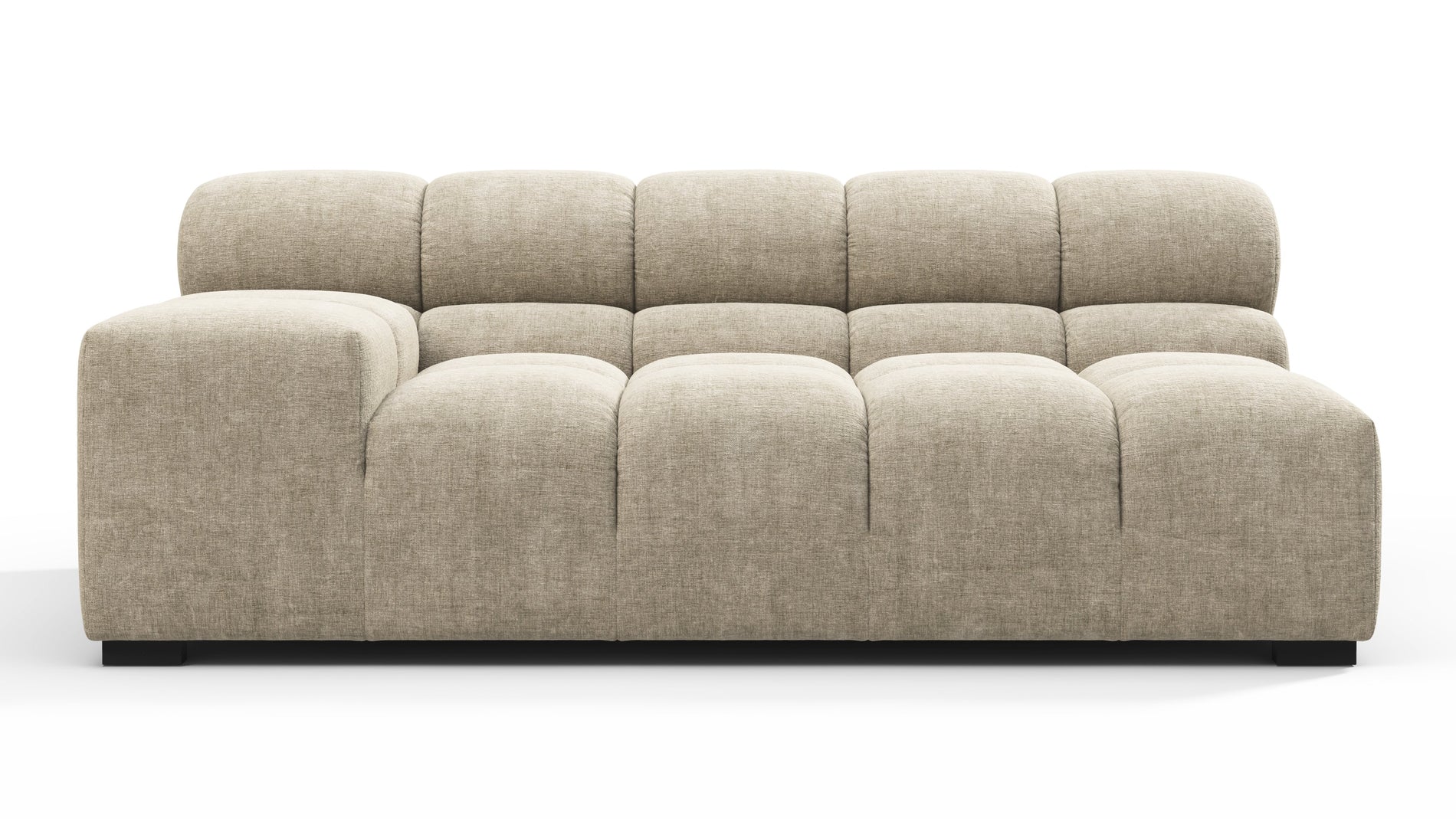 TuftyBeige Gray Chenille