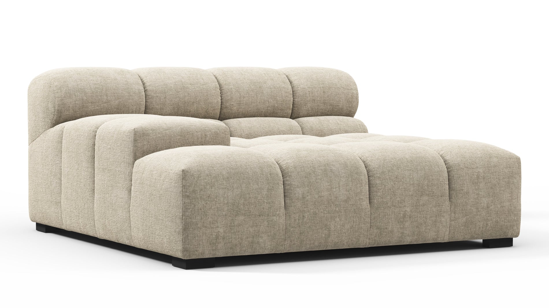 TuftyBeige Gray Chenille